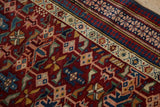 4x5 Antique Caucasian Square Rug