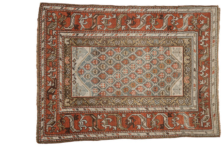 Vintage Distressed Kurd Square Rug // ONH Item: ct001404