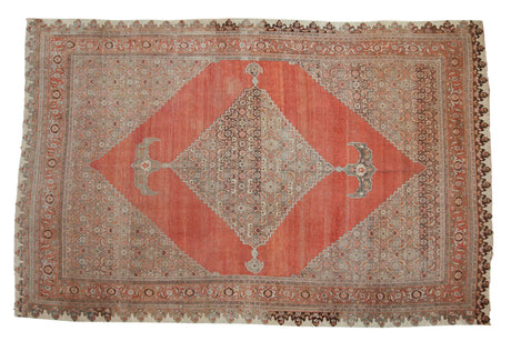 9.5x14.5 Antique Distressed Halvai Bijar Carpet