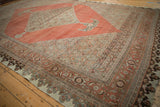 Antique Halvai Bijar carpet corner: Herati spandrel, samovar turtle, and dragon motif borders.