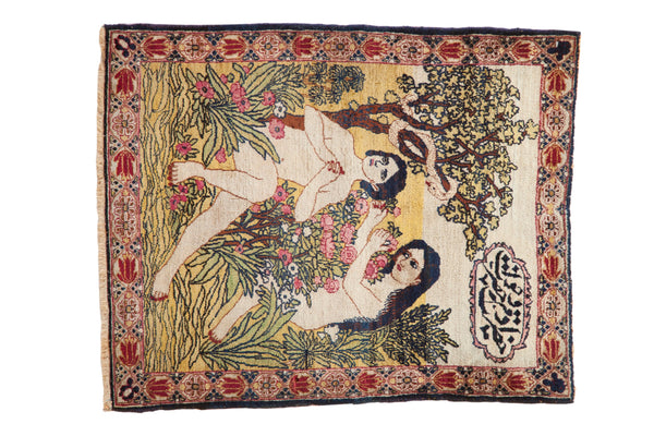 Antique Fine Kerman Rug Mat // ONH Item: ct001731