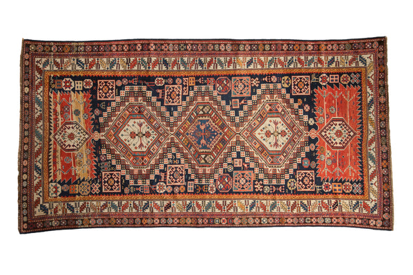 4.5x9 Antique Caucasian Rug Runner