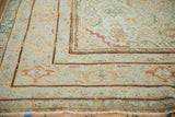 Antique Distressed Malayer carpet corner with Herati pattern, Samovar Turtle border, and low, even pile wear.