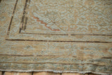 Distressed Malayer detail with Herati motifs, Samovar Turtle border, soft beige and powder blue.