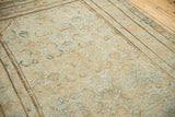 Antique Distressed Malayer carpet's Herati design with time-softened beige, blue, and terracotta pile.