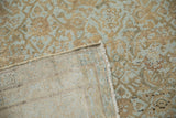 Antique Distressed Malayer carpet corner, showing hand-knotted foundation, intact selvage, and Herati design.