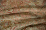 Soft, polished wool texture of a vintage Mahal carpet with even wear to knot heads.