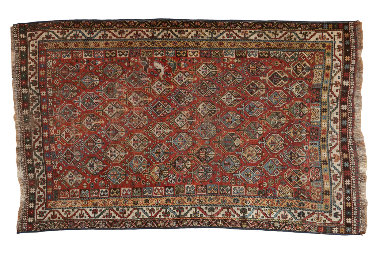 4x6.5 Antique Qashqai Rug