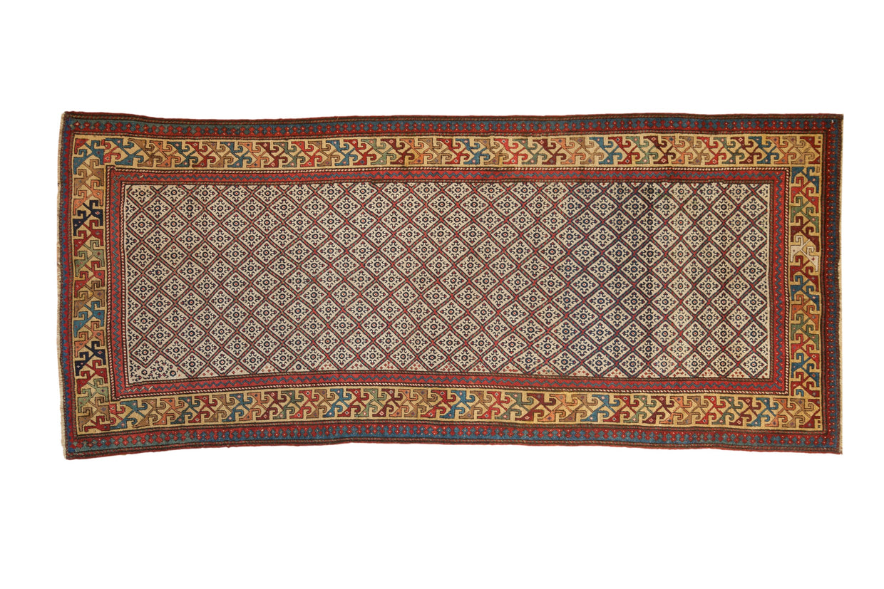 4x9 Antique Caucasian Rug Runner