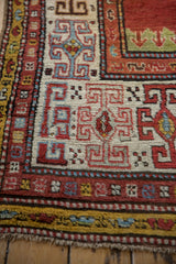 3.5x10 Antique Kazak Rug Runner