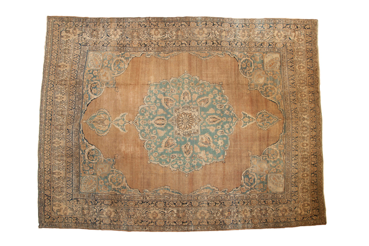 11x14 Antique Tea Washed Kerman Carpet