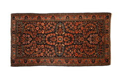 2.5x5 Vintage Sarouk Rug Runner