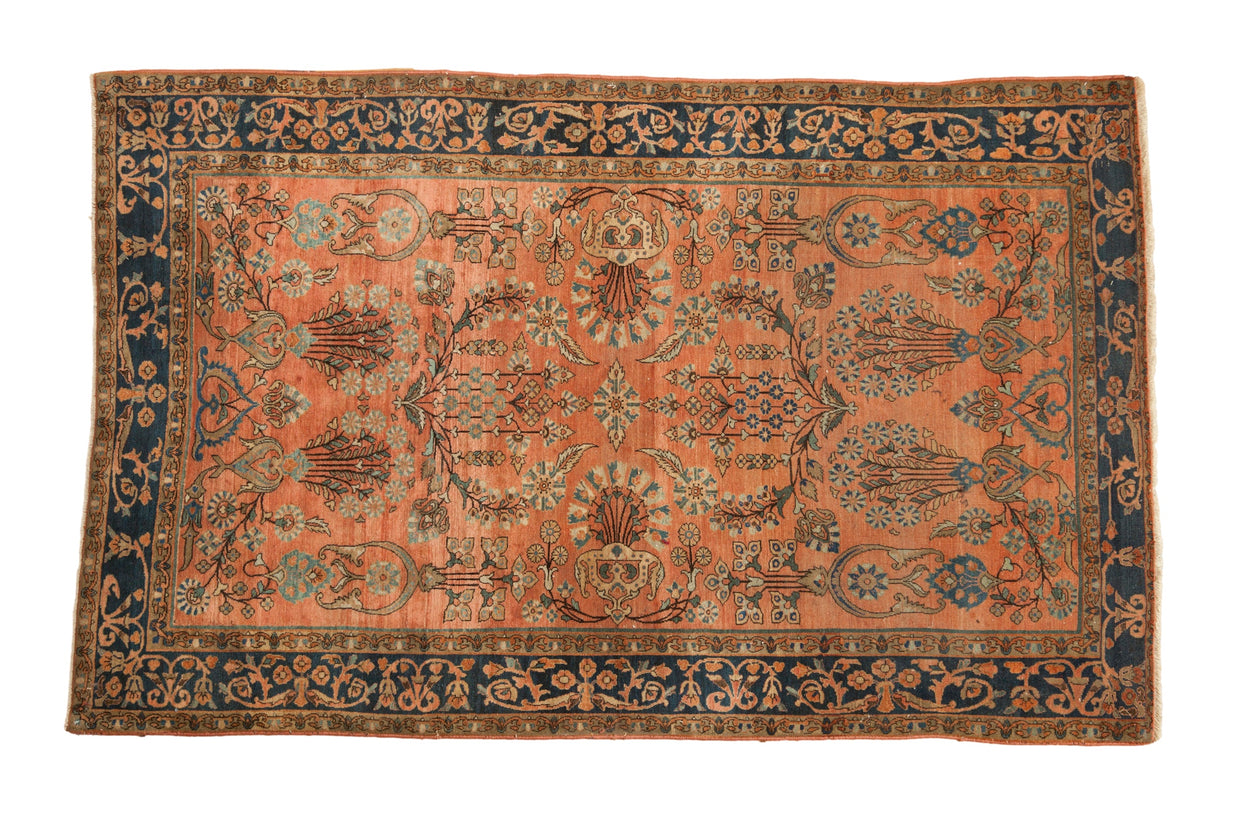 4x6.5 Antique Mohajeran Sarouk Rug