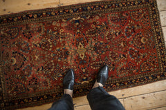 2.5x5 Vintage Sarouk Rug Runner