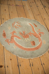 Antique Art Deco Round Rug Mat // ONH Item: ct001770, Image 3