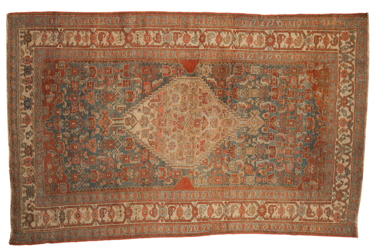 4.5x7.5 Antique Distressed Bijar Rug