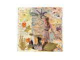Mixed media collage art 