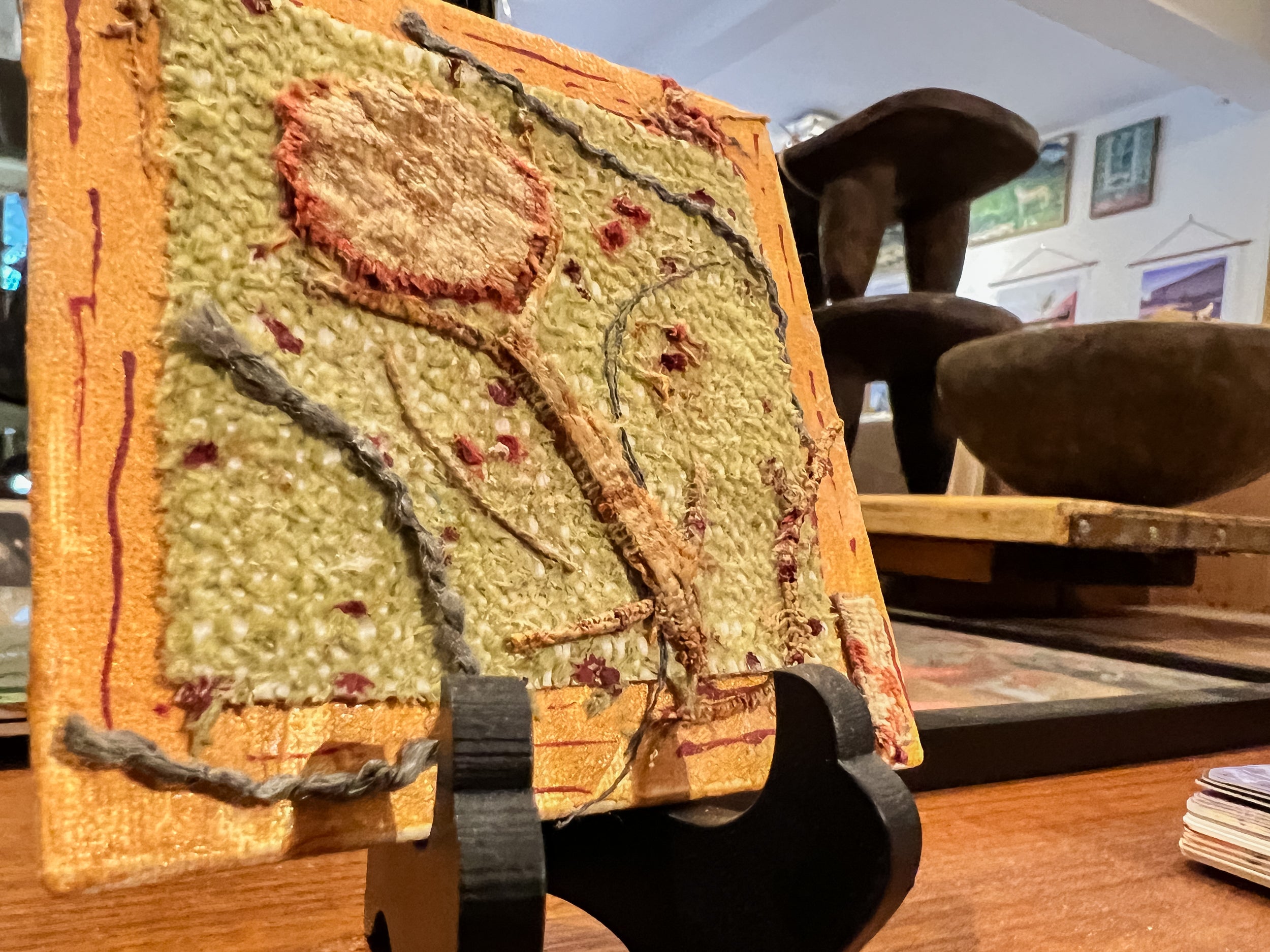 RESERVED "Persian Flower" Mixed Media Art // ONH Item ct001794, Image 1