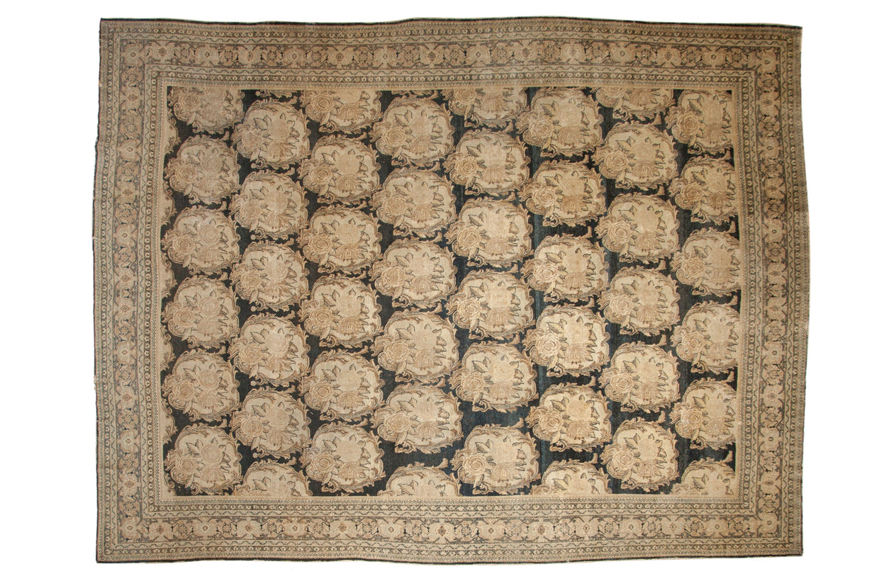 10x13 Antique Distressed Tabriz Carpet // ONH Item ct001810