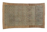 Antique Persian Malayer rug, dusty sapphire blue Herati design and heavy abrashes, 3'9