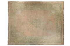 9x11.5 Vintage Distressed Oushak Carpet // ONH Item ct0018151