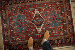 3.5x4.5 Vintage Karaja Square Rug // ONH Item ct001818, Image 1