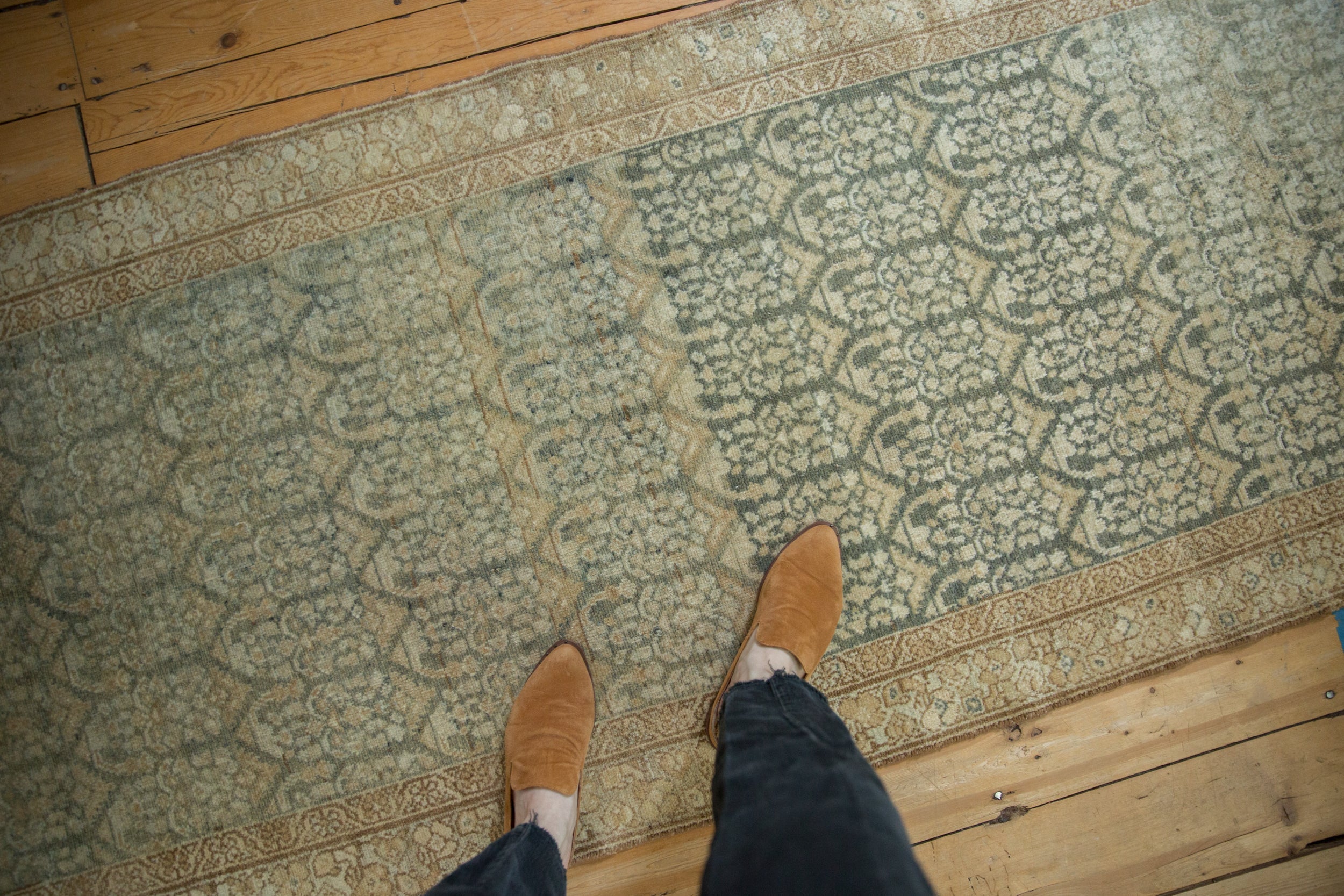 3x9 Vintage Distressed Malayer Rug Runner // ONH Item ct001819, Image 1