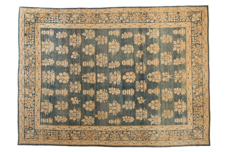 9.5x13 Antique Fine Distressed Kerman Carpet // ONH Item ct0018221