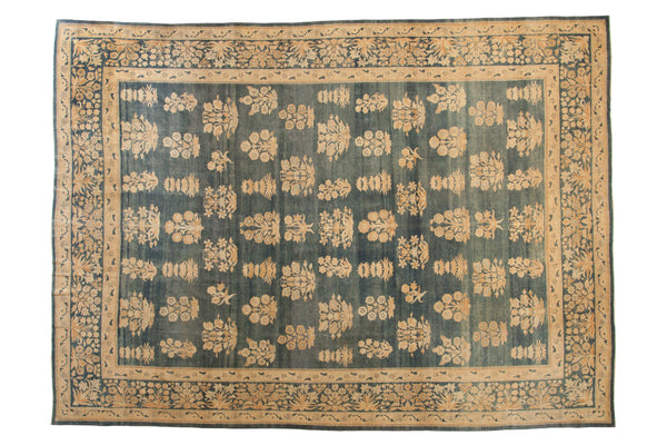9.5x13 Antique Fine Distressed Kerman Carpet // ONH Item ct0018221