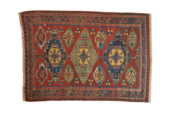 4.5x6.5 Antique Caucasian Soumac Rug // ONH Item ct0018281