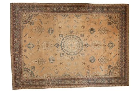 10.5x14 Antique Distressed Yezd Carpet