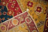 Detail of the restored side cord selvage and woven foundation on an antique Anatolian rug.