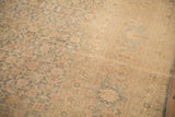 Detailed view of the even wear across the knot heads on this vintage Persian Tabriz carpet.