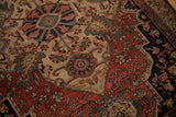 Low pile of a vintage Farahan Sarouk rug showing detailed floral motifs and visible knot heads.