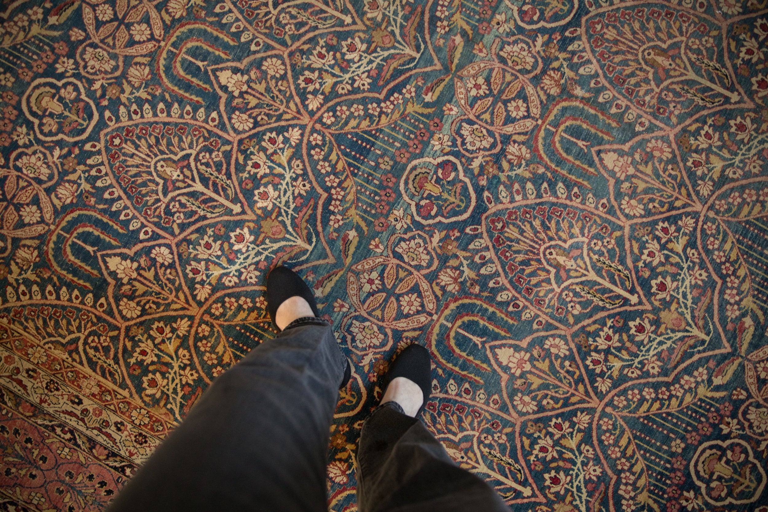 9.5x13.5 Antique Fine Kerman Carpet