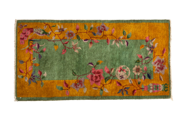 2x4 Vintage Nichols Art Deco Rug Runner