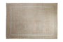 Distressed vintage Mir Sarouk rug with allover faded boteh pattern in sand, ivory, and sky blue, 7x10.
