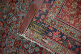 Hand-knotted Vintage Persian Bijar rug reverse, H. Lalonde label, stabilizing straps, minor adhesive.