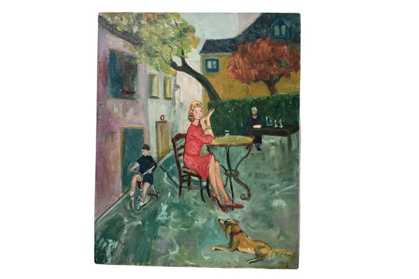 Grace B. Keogh Painting "Women in Square"