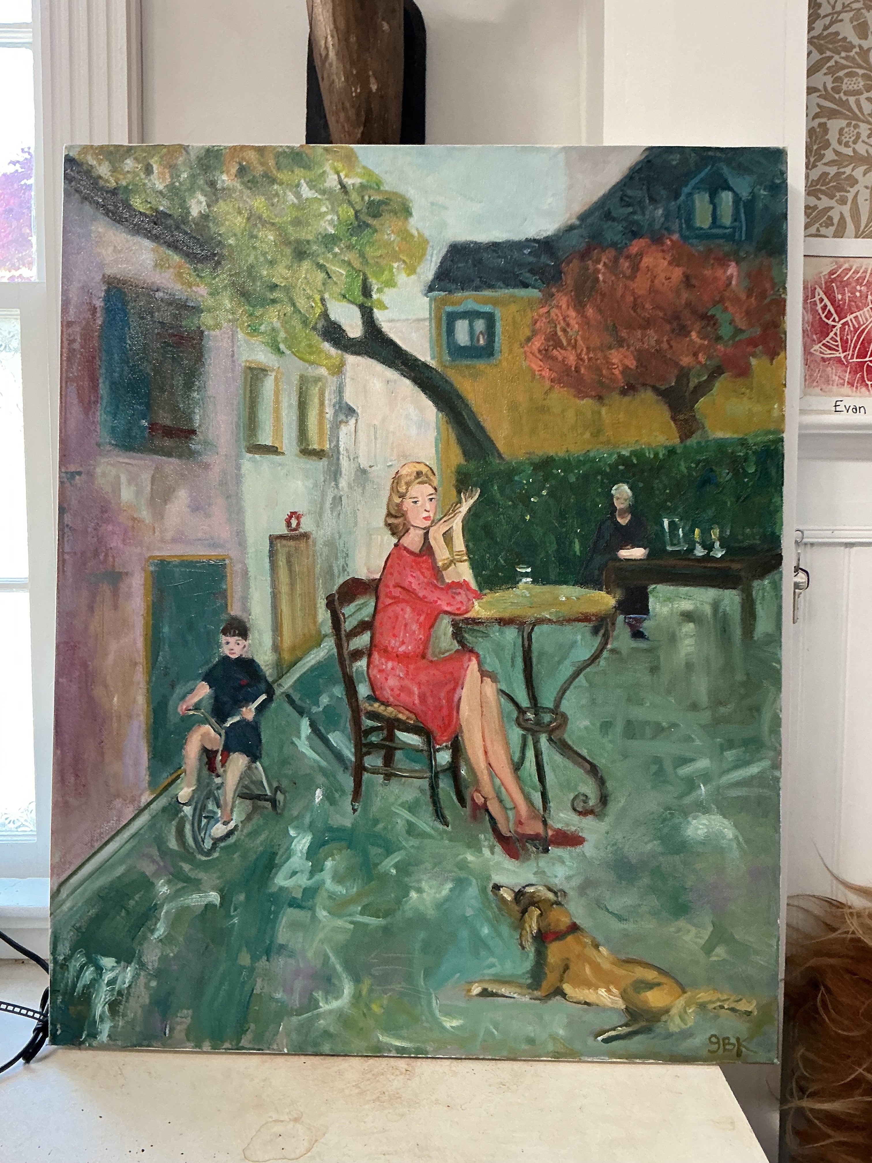 Grace B. Keogh Painting "Women in Square"
