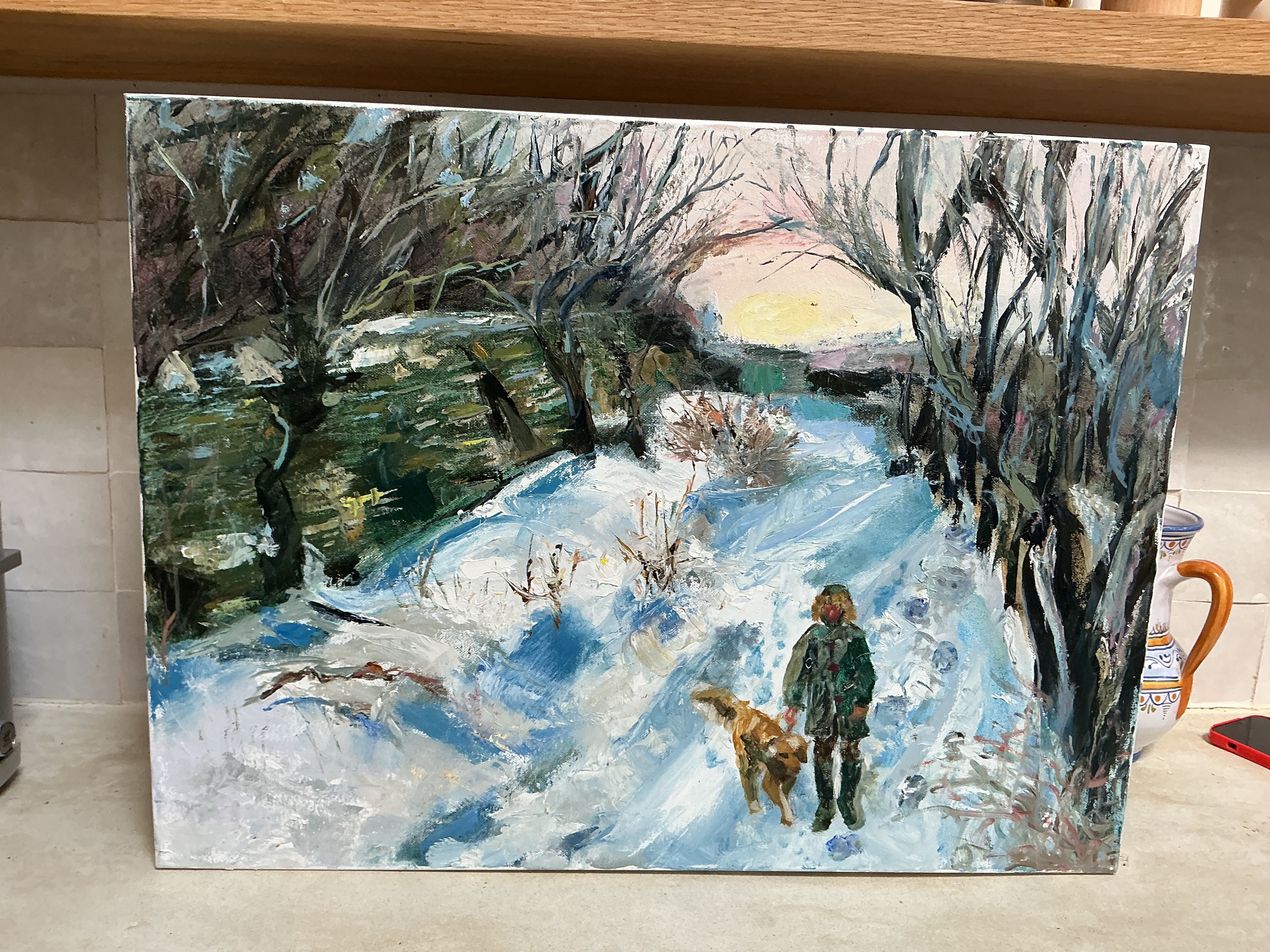 Grace B. Keogh Painting "Walk in Snow"
