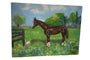 RESERVED Grace B. Keogh Painting "Horse in Field"