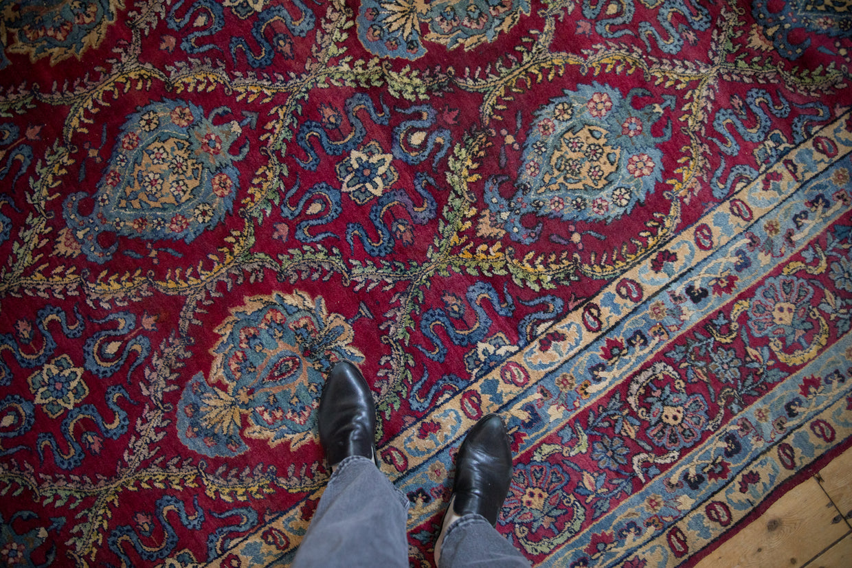 9.5x23.5 Antique Yezd Carpet