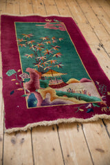 2.5x4.5 Antique Art Deco Rug