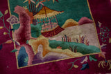 2.5x4.5 Antique Art Deco Rug