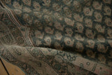 Distressed vintage Malayer runner, repeating boteh pattern in dusty teal and muted antique ivory.
