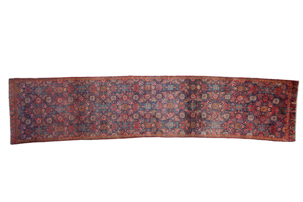 Vintage Fragment Tabriz Rug Runner // ONH Item: ee004618