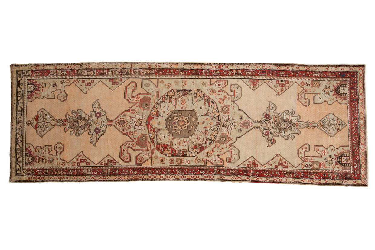 3.5x11 Antique Distressed Karabagh Rug Runner