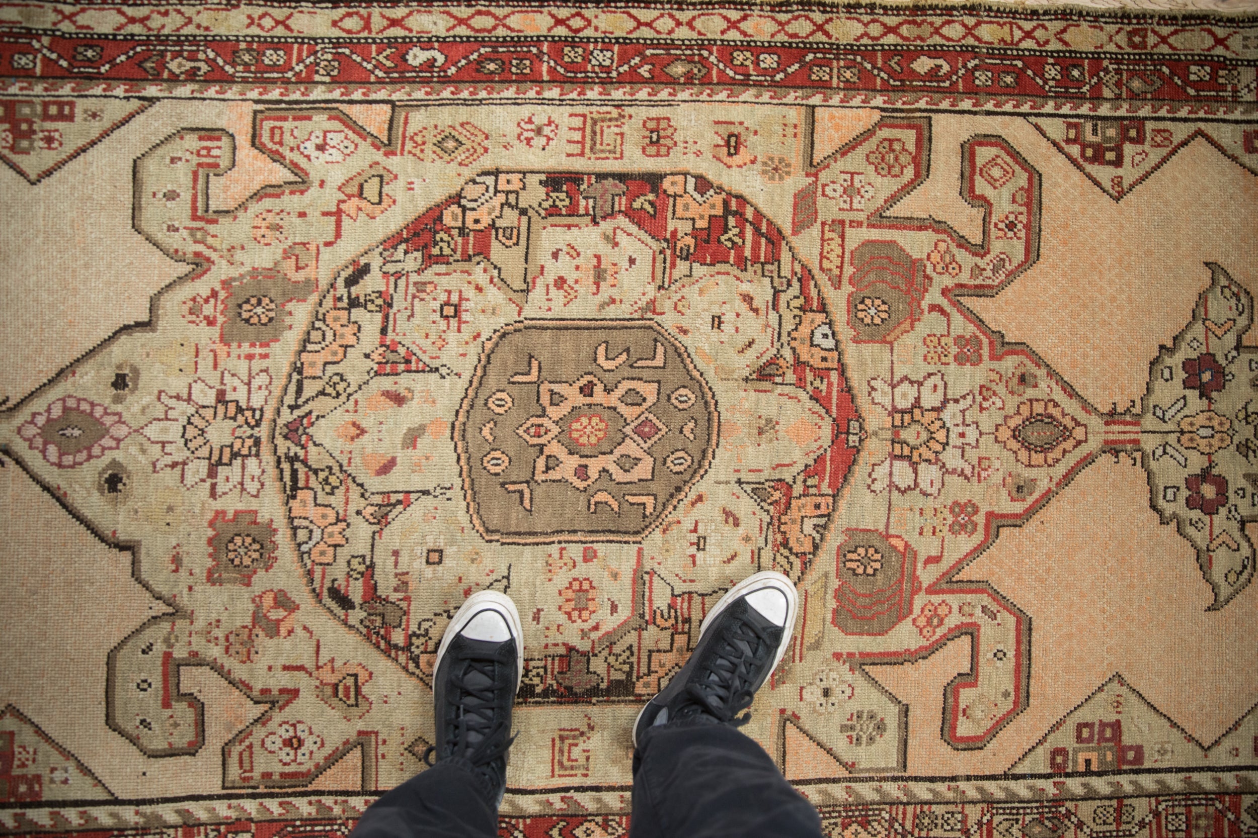 Antique Distressed Karabagh Rug Runner // ONH Item: ee004769, Image 1