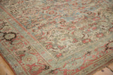 Worn pile showing the turtle samovar border and Herati design on a distressed Bijar rug.
